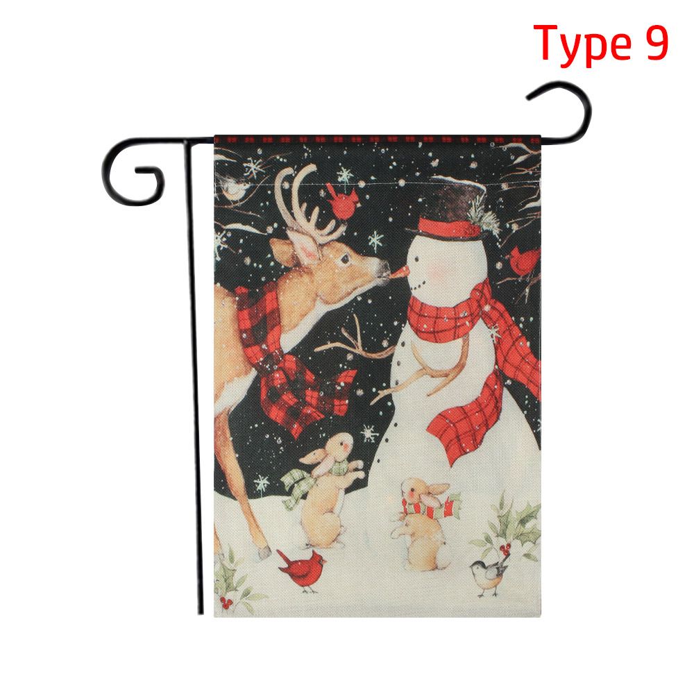 Weihnachts-Gartenflagge Doppelseitig – 30,5 X 45,7 Cm, Wetterfest, Aus Sackleinen