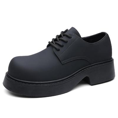 Mickey Derby Herren Lederschuhe mit dicker Sohle - Höhenverstärkend, trendiges mattes Finish für Pendeln und Freizeit