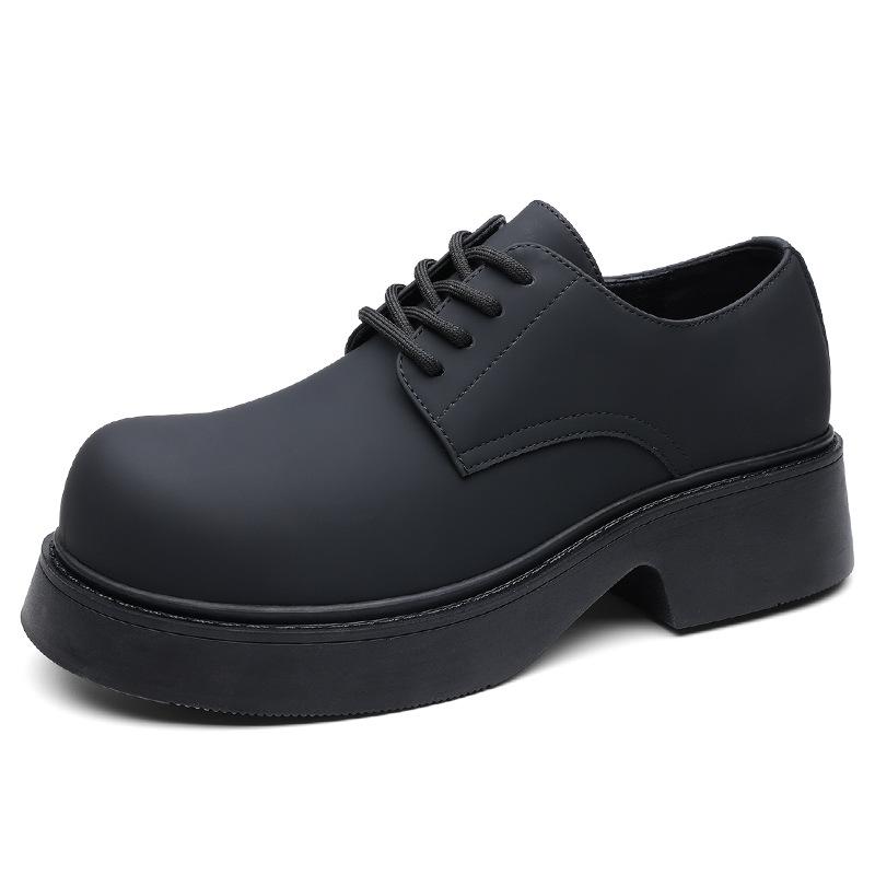 

Мужские кожаные туфли дерби Mickey на толстой подошве - Увеличивающие рост, модная матовая отделка для поездок на работу и повседневной носки 37 (Women) чёрный