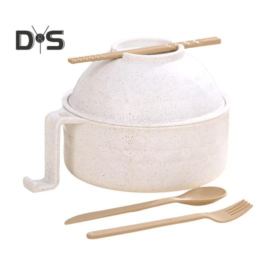 

Набор мисок для приготовления лапши рамэн с ручками, ложкой, быстрая варка рамэн для комнаты в студенческом общежитии, портативная кастрюля рамэн без бисфенола А, креативный дизайн, держатель для телефона бежевый