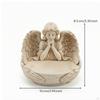 Angel Statue with Tray Vintage Angelic Jewelry Distressed for Dresser, Vanity, Entryway