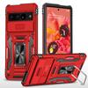For Google Pixel 9 Pro XL 8 7 Pro Case with Slide Camera Cover, 360° Magnetic Ring Kickstand Upgraded Military Grade Shockproof
