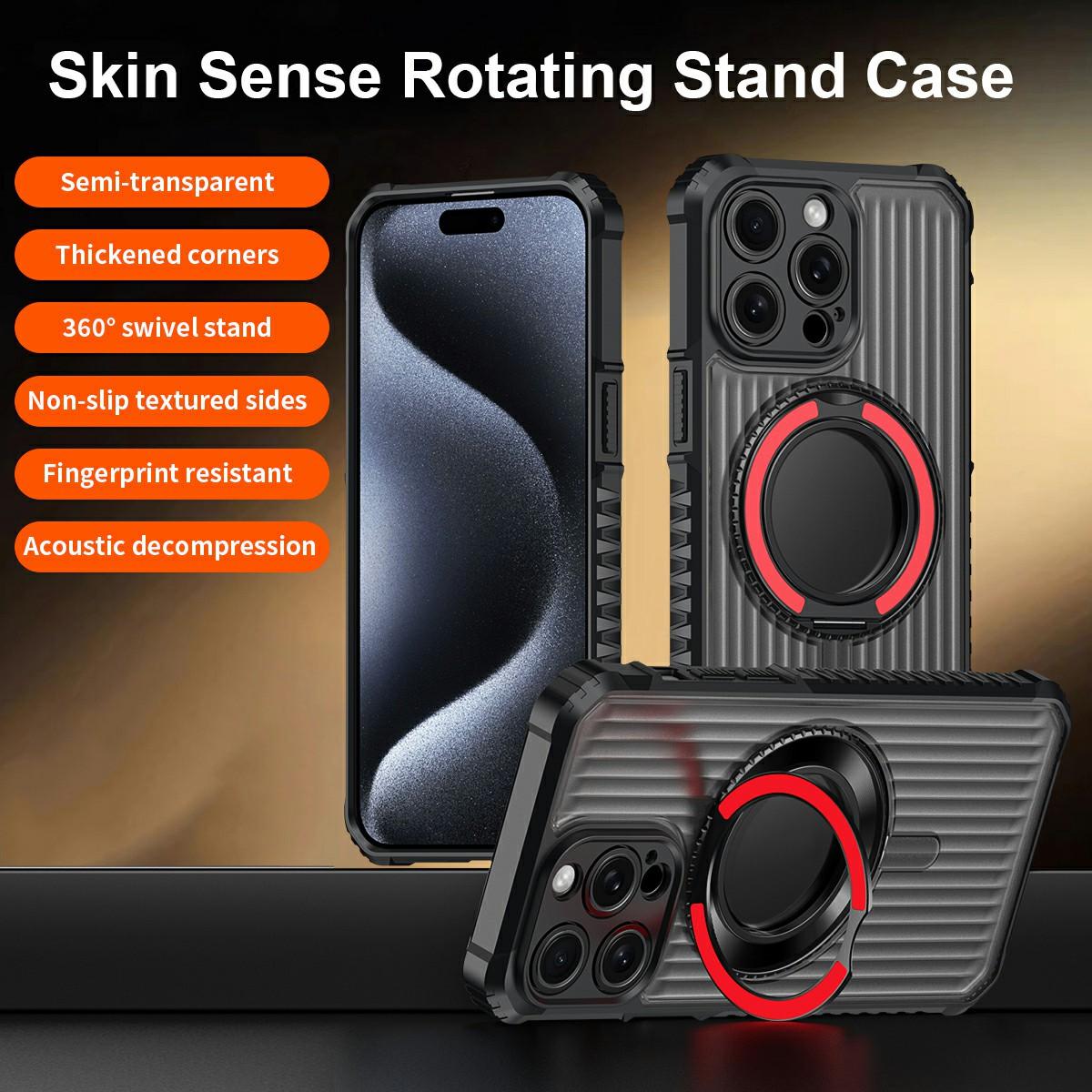 

For iPhone 14 Pro Max Magnetic Case with Kickstand PC+TPU Phone Back Cover Red