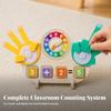 Preschool Mathematics Teaching Board Hands-on 2-in-1 Math and Clock Learning Toy