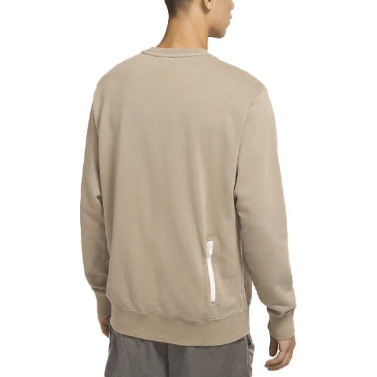 Nike Sweatshirts Men's Moon Fossil Gray Crew Neck Moderate Other DD4665-087