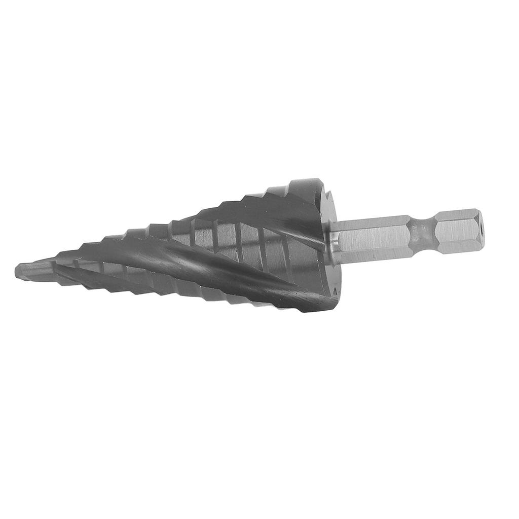Step Drill Bit 4 Flute 14in Hex Shank 12 Step 316?78in Spiral Drill Bit for Woodworking