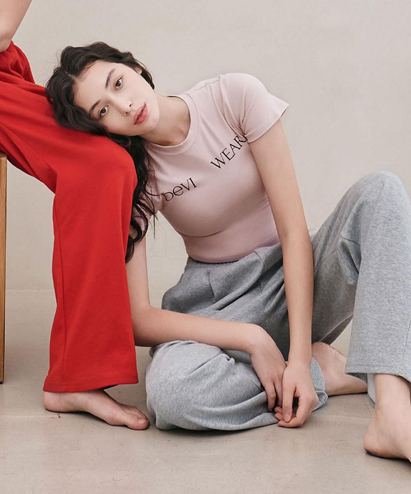 Debiweeo Long Wide Training Pants Devi-B0072-Melange Grey