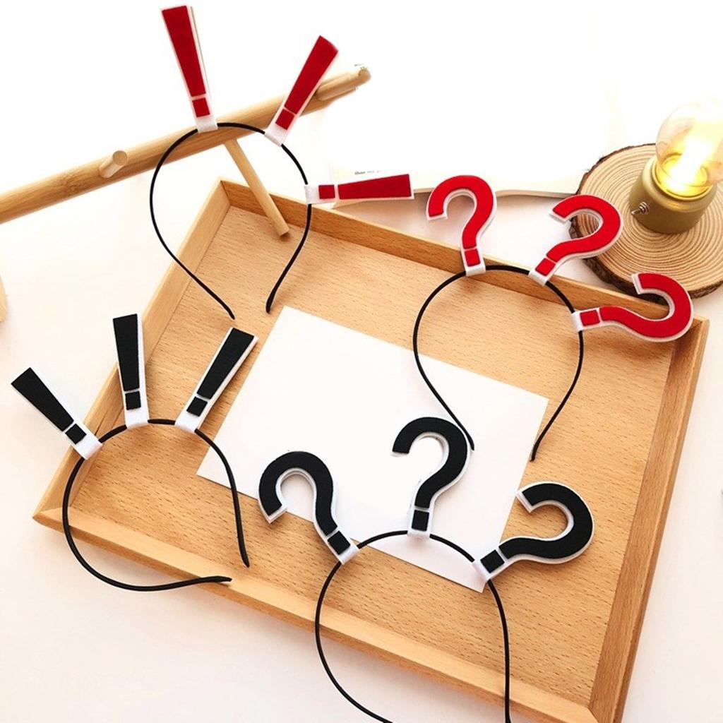 Novelty Prank Exclamation Mark Headpiece Prom Birthday Hairbands Fun Headwear Eye-catching Goof Hair Headwear