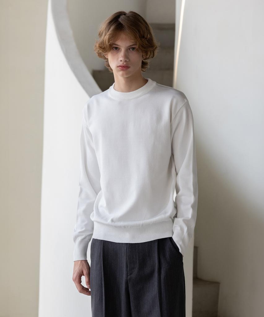 Dekkoloso Mode Herashi Round Knit [White]