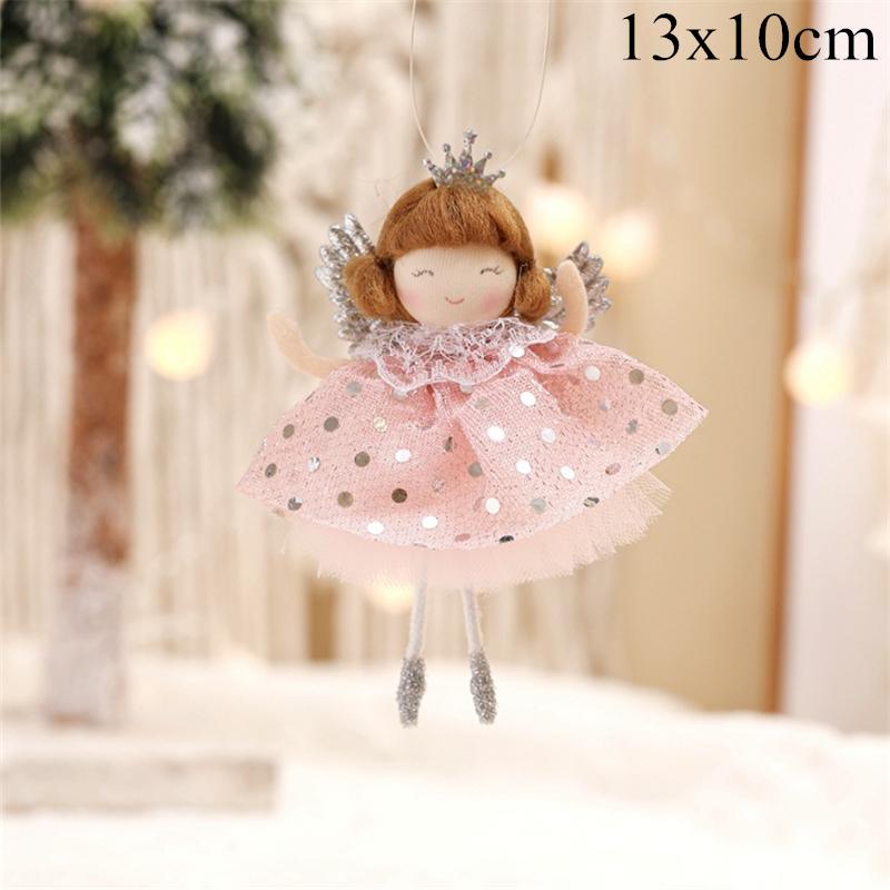 2025 Christmas Angel Dolls Plush Girl Christmas Tree Decorations for Home Navidad Ornaments Xmas Pandent New Year Gifts for Kids