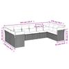 Vidaxl 10-Cz. Garden Lounge Set, Cushions Black Rattan Pe