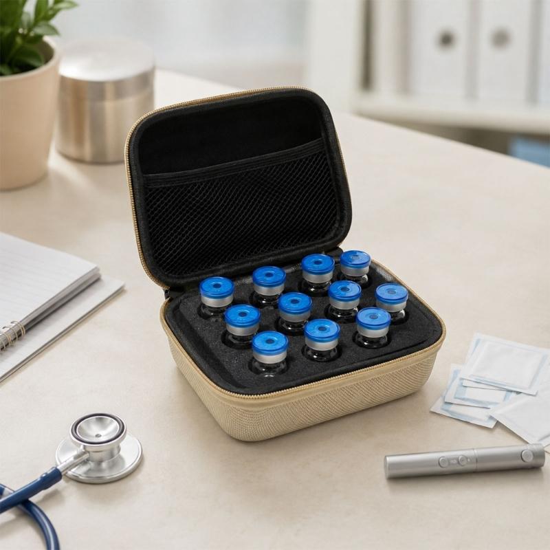 Portable 10mL Insulin Vial Carry Case In PEVA, Storage Box for Household Use, Travel Carry and Everyday Access