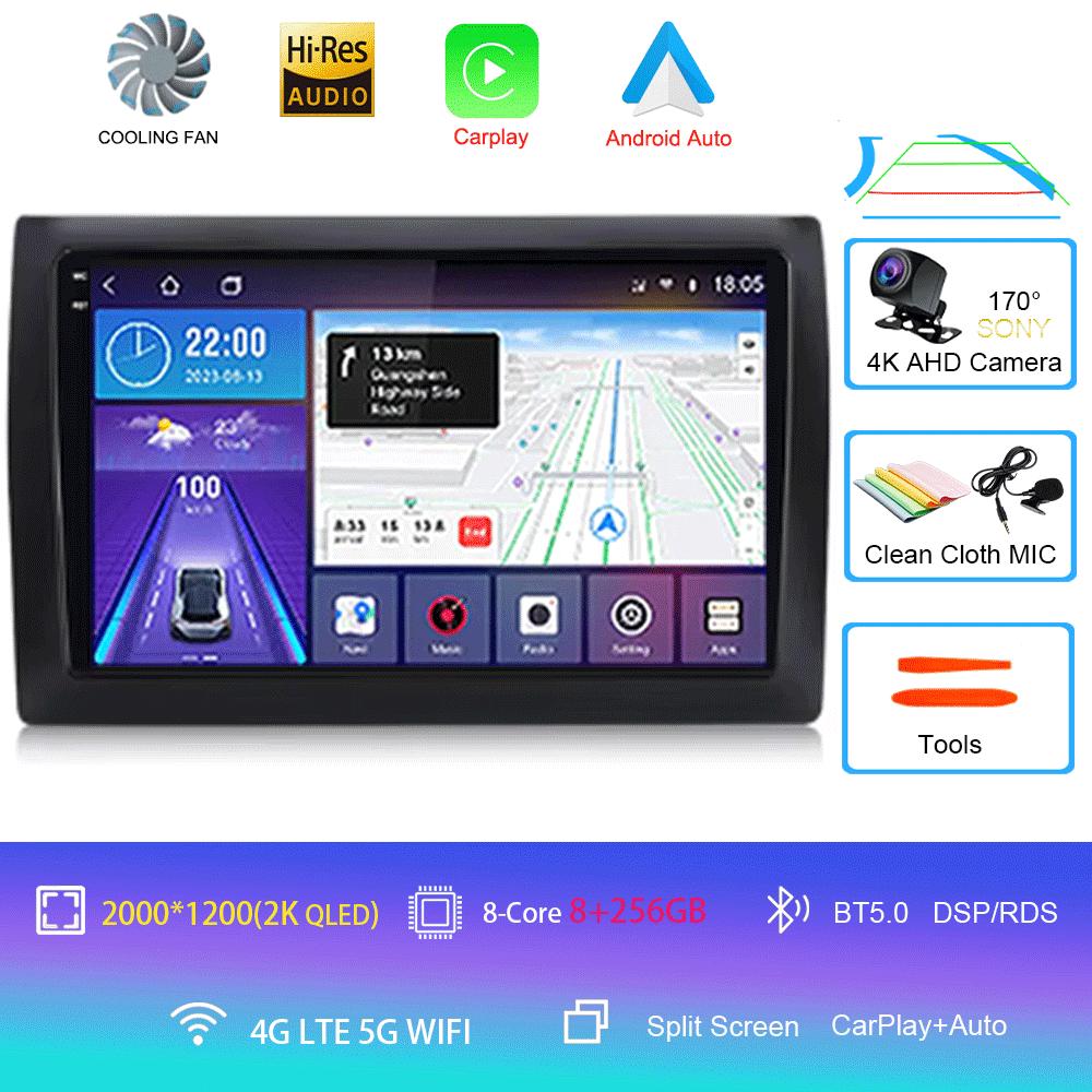 For Fiat Stilo 2002 - 2010 Android 14 Car Radio Automotivo Carplay Auto RDS BT WIFI Autoradio Car Multimedia 2Din Video Player