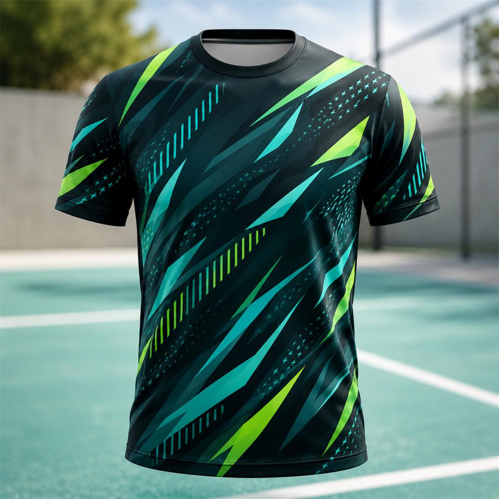 Men's Abstract Graphic Print T Shirt Short Sleeve Casual Summer Tee 3D Design Streetwear Top Quick Dry Lightweight Outdoor Wear