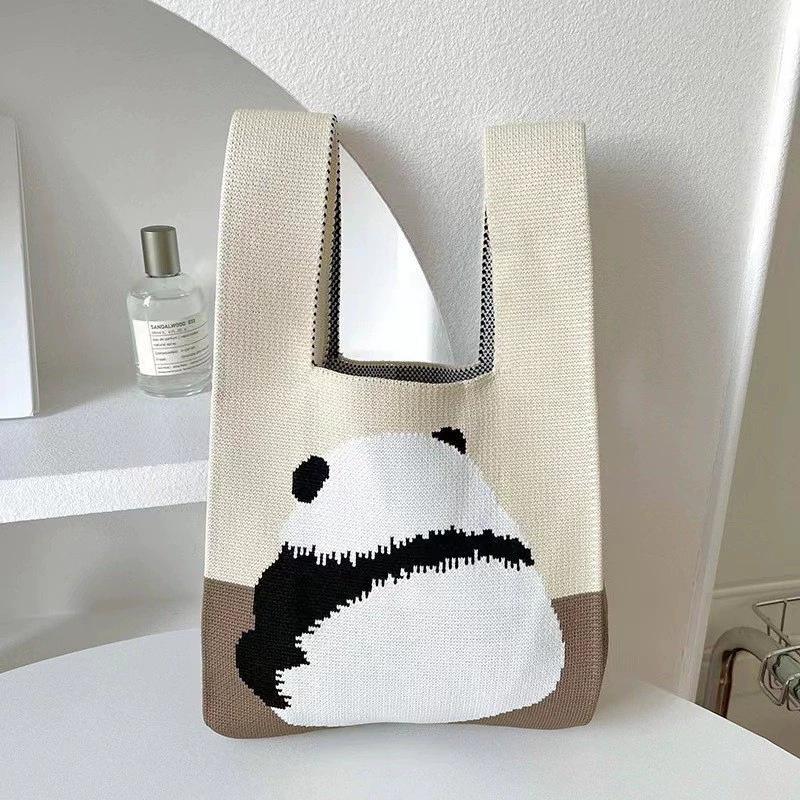 Sommer Damen Niedliche Mini-Tasche Vielseitige Mode Handytasche Cartoon Gestrickte Handtasche Umhängetasche Umhängetasche