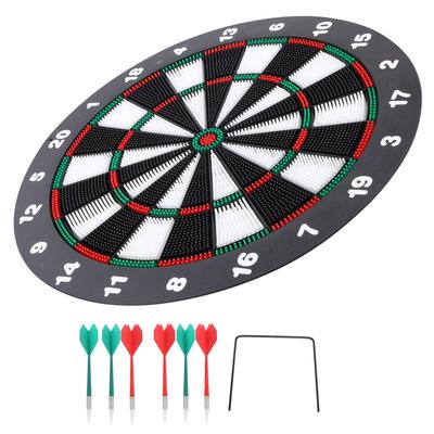 16.5in Safe Dartboard with 6 Dart Set Reusable for Leisure Entertainment Party Bar Games