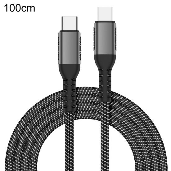 Data Cable 2-in-1 Fast Charging 5A PD 100W Type-C to Type-C Charging Cord for Laptop