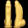 Zlaté dildo Dámské nadměrné zadní anální kolíky Simulace masturbátoru Dildo Silikonové měkké anální dildo