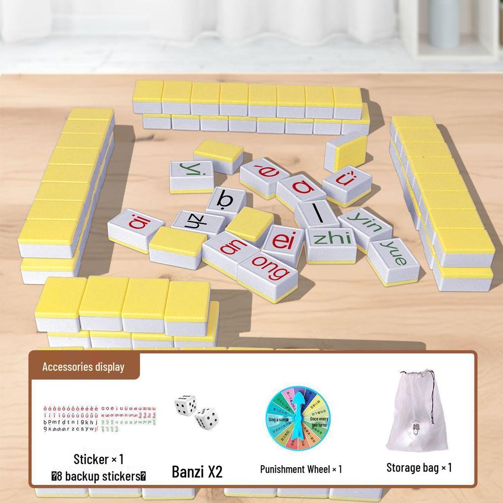 Pinyin Mahjong Tisch Spielzeug: Vorschul-Lernen & Wortketten-Spiel