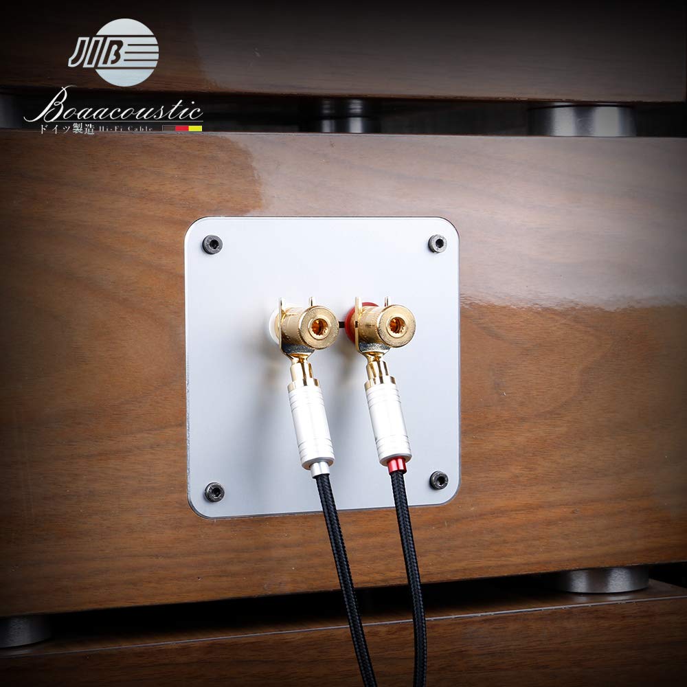 JIB Germany Banana Lug Lug Plug Speaker Theater Gray with Pure Copper pcs Hi-Fi Plug/Y Terminal/Y Cable/Amplifier/Subwoofer/Home etc. [Equipped Plug]