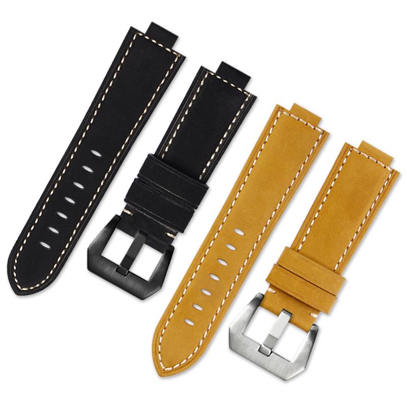 for CASIO G-Shock GST-B400/ GST-B200 Wrist strap leather watch belt cowhide watchband accessories 24*14mm Convex 24*16 Convex