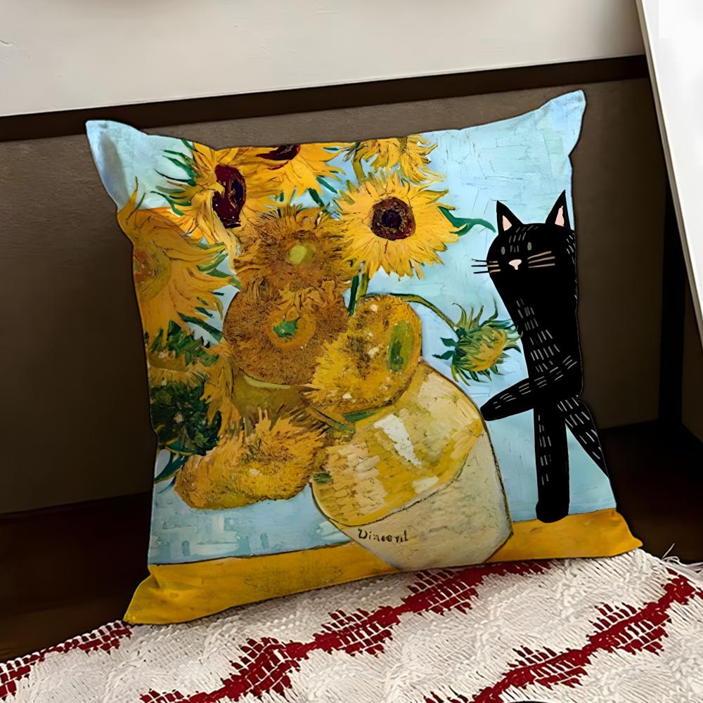 Vincent van GGogh Cushion Cover Reversible Soft Durable Pillow Cover Home  Car MultiScene Use for Daily Comfort
