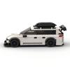 Skoda Octavia Drift Car Building Blocks - Lego Compatible White Desktop Ornament