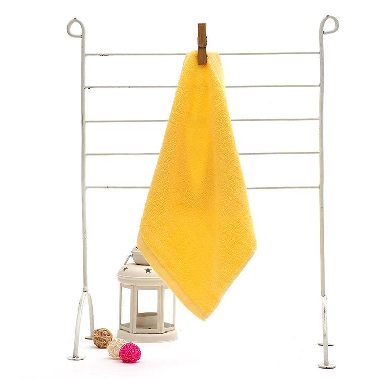 Bamboo Fiber Small 25x25 cm Absorbent Towel for Kids - Plain Color Handkerchief/Bib