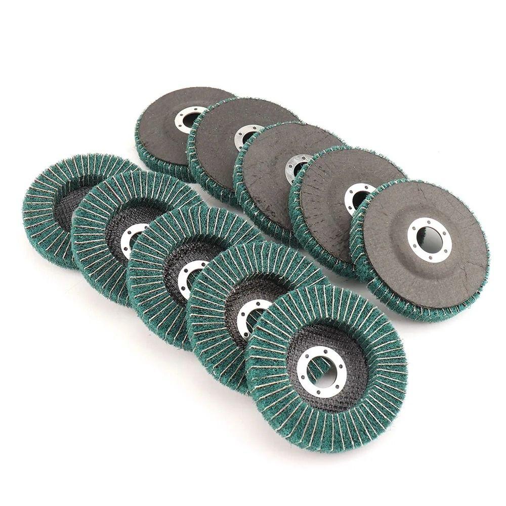 10cm Polishing Wheel Nylon Fiber Flap Non-woven Grinding Disc  Metal Stainless Steel