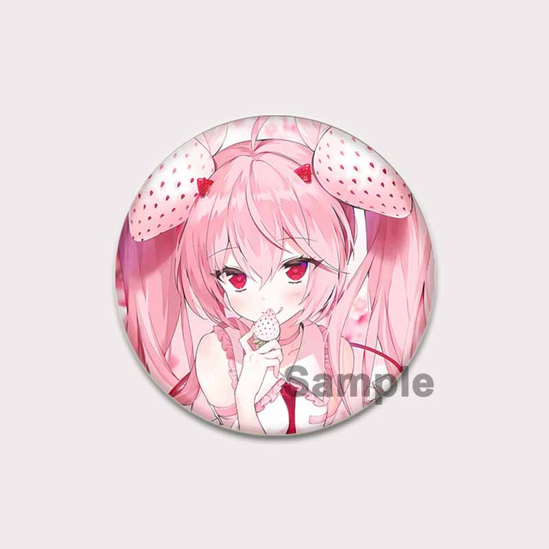 

32/44/58 мм музыкальная игра розовая брошь Мику булавки мультяшный косплей значок для рюкзака шляпа декор ювелирные изделия аксессуар ручной работы пуговица булавка подарки 32mm