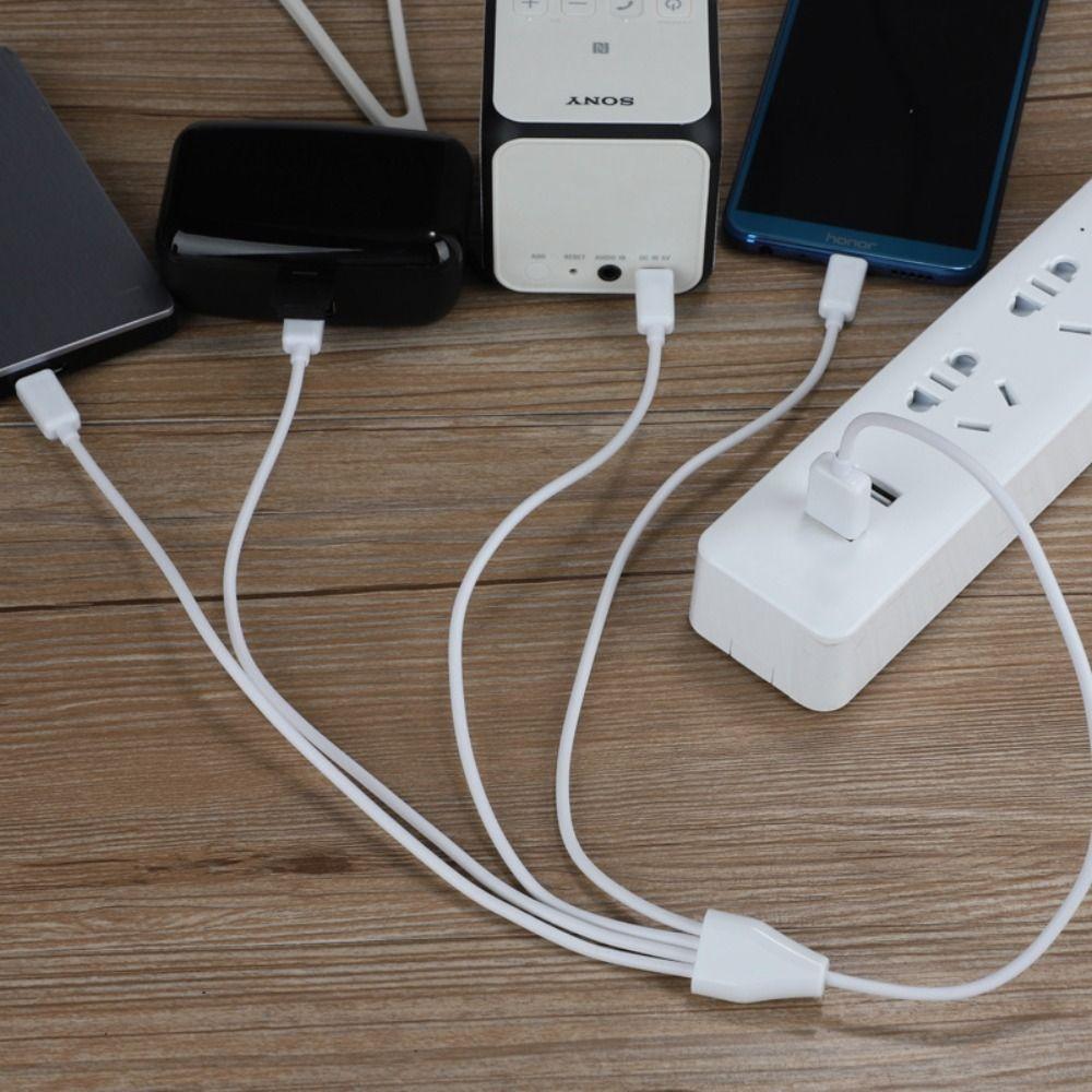 One Drag Four USB  To 4 Port Type C Cable Charger Cable Type C To 4 Type C Wire Power Supply Cord