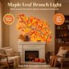 Bendable Maple Leaf Branch LED Light, Warm Fall Wall Decor Lamp for Mantel Bedroom Holiday Party Ornament