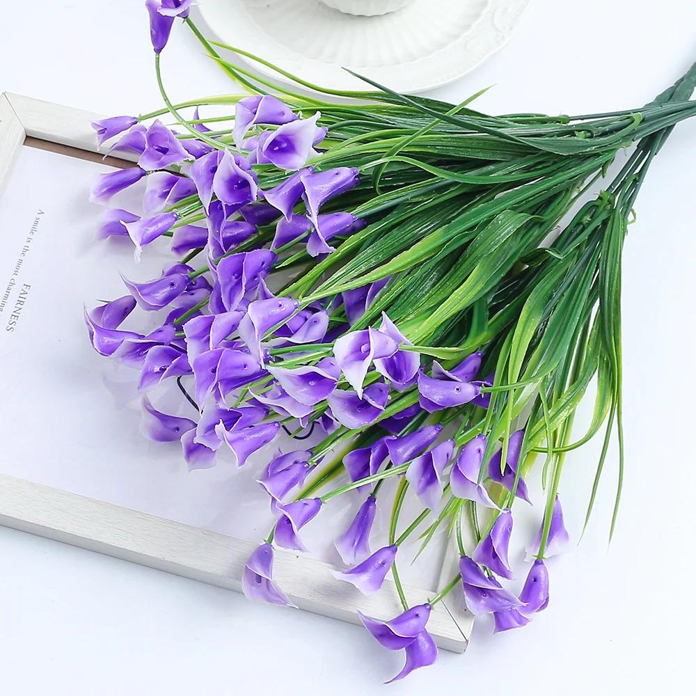 1Pcs Artificial Flowers Bouquet 33cm Fake Flower for Indoor Home Room Decor Garden Wedding Decor Outdoor Vase Flower Arrangement