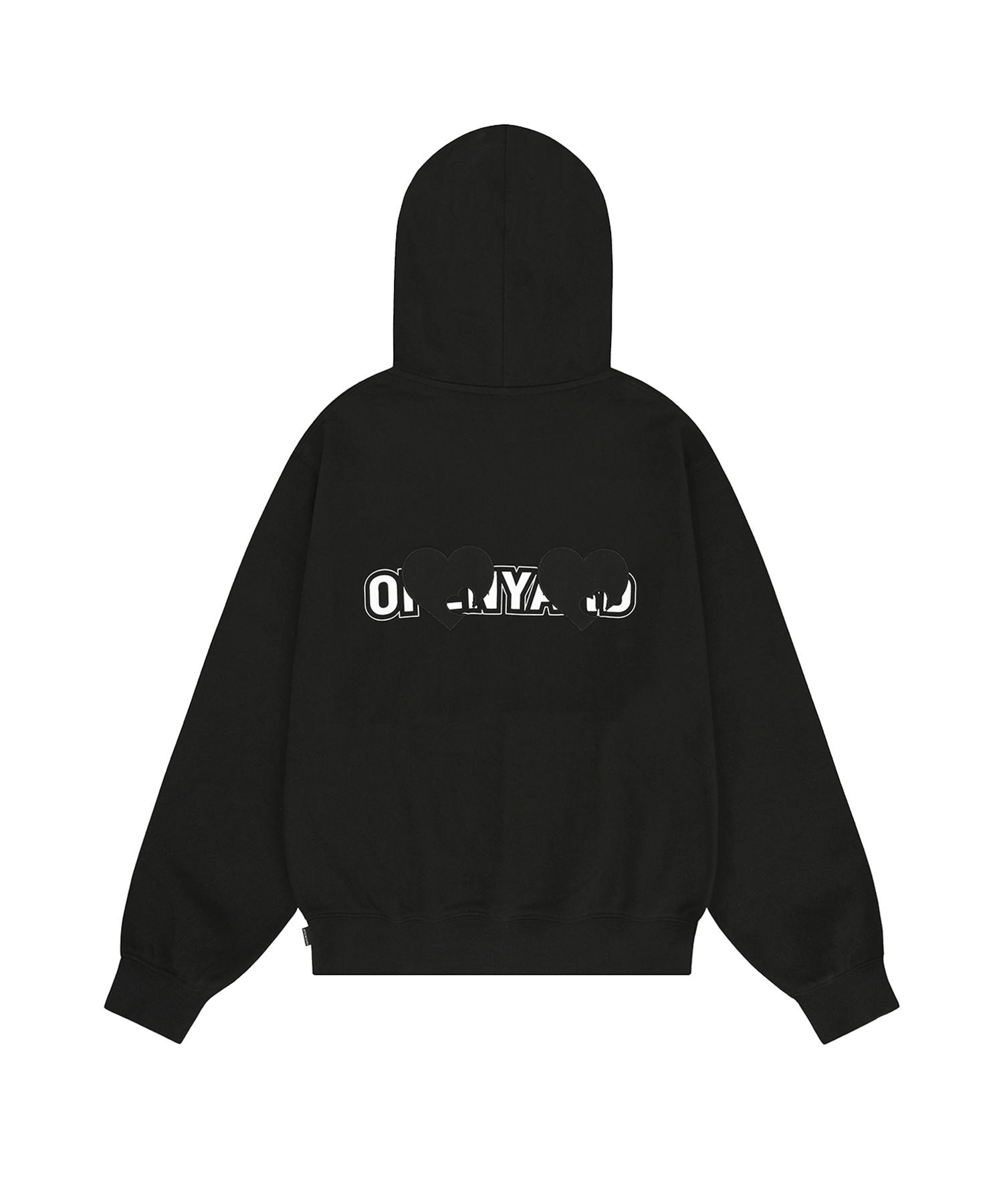 Oy Heart Patch Opyd Hoodie - Black 1