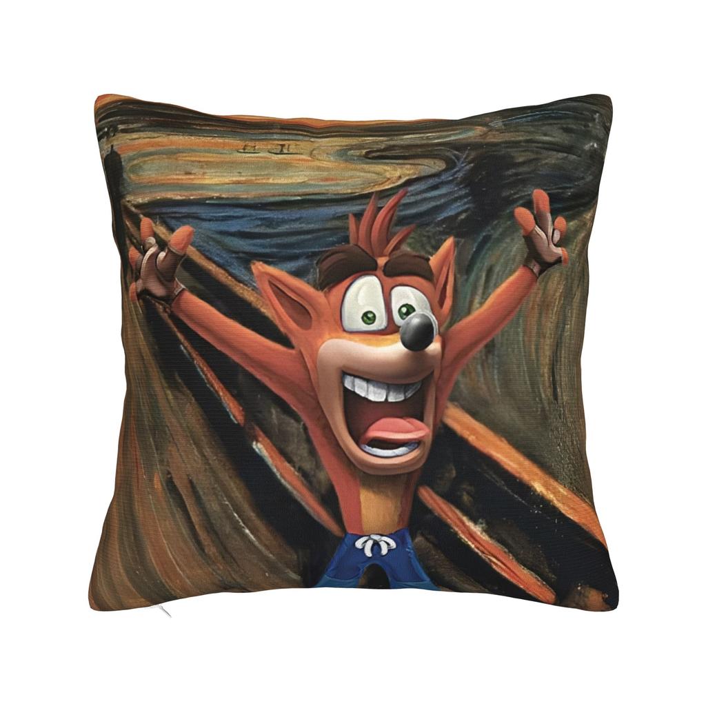Dekorative Kissenbezüge Crashs Bandicoots Cartoon Merch Sitz Videospiel Kissenbezug Hülle Dropshipping Mehrere Größen
