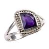 Natural African Amethyst Gemstone 925 Solid Silver Jewelry Ring Size 9.5 h2u53