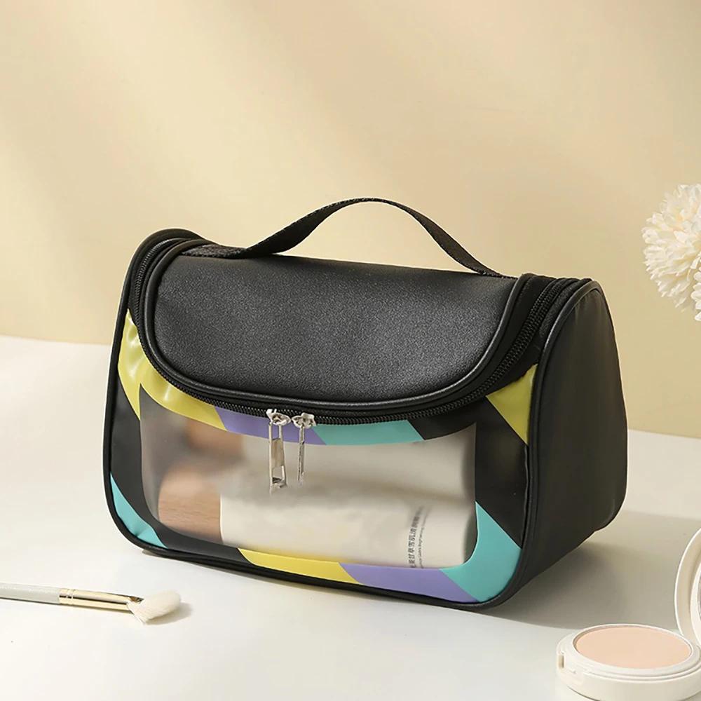 Multifunction Travel Clear Makeup Bag Fashion PVC Wash Cosmetic Bag Waterproof Females Storage Make Up Cases Portable Case