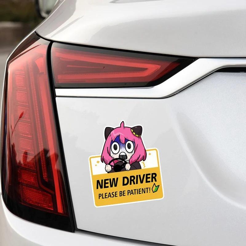 Anime Car Decals - Waterproof Vinyl Bumper Stickers for Multi-Vehicle - Cute Peep Spirit Removable Auto Decor