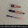 Orange Watch Pointers Repair Replacement NO Green Luminous for Fashionable Mechanical Wristwatch NH35/NH36 Movement