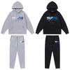 Wholesale Blue and White Letter Towel Embroidered Fleece Sweater Sweatpants Men's and Women's Loose Casual Suit