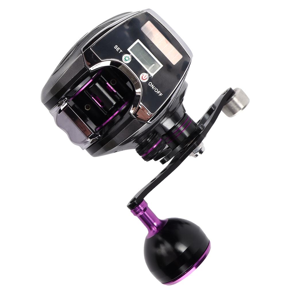 Waterproof Digital Display Baitcasting Reel 8.0:1 Speed Ratio 18+1 Bearing Number Fishing Reel Counter(Right Hand )