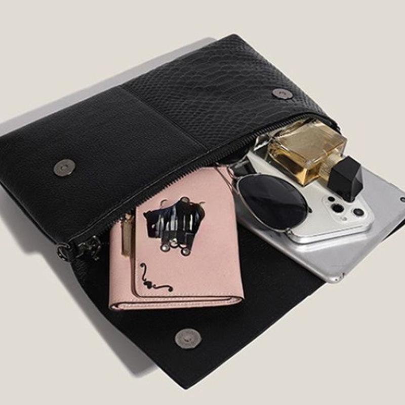 Bolso de Mano Retro de Piel de Cocodrilo Nueva Tendencia: Bolso de mano de moda de gran capacidad para damas