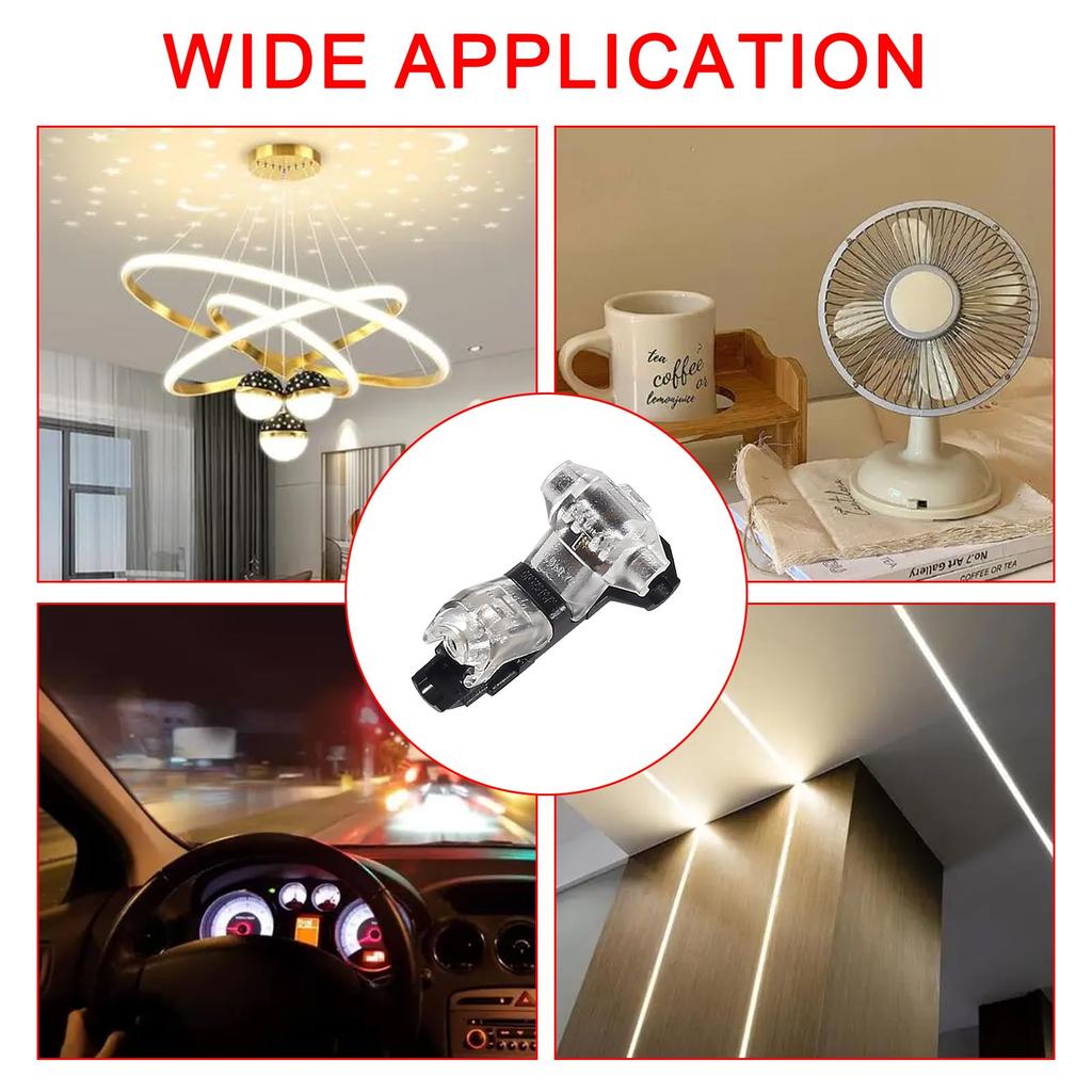 DIANN 10 Stück Niederspannungs-Drahtverbindungsstecker T-Tap Schnellverbinder ohne Löten 2-polig