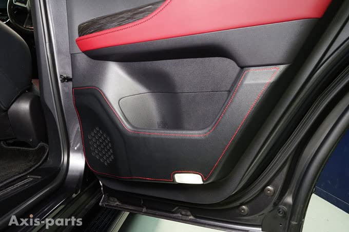 Compatible with Toyota Land Cruiser 300 Series Color Door Kick Guard Set Door Kick Mat Door Trim Cover Scratch Prevention Cover Interior Parts Red