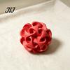 Versatile Office Desk Accessories 3D Printed Geometric Hollow Sphere Sculpture, Abstract Twisted Flower Fine Craftsmanship Decor Ball Ornament, Modern