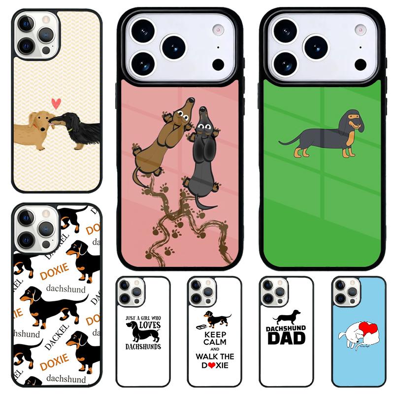 Funny Dachshund Long Dog Short Legs Phone Case for iPhone 17 Air 16 15 11 12 14 13 Pro Max Shockproof Cover