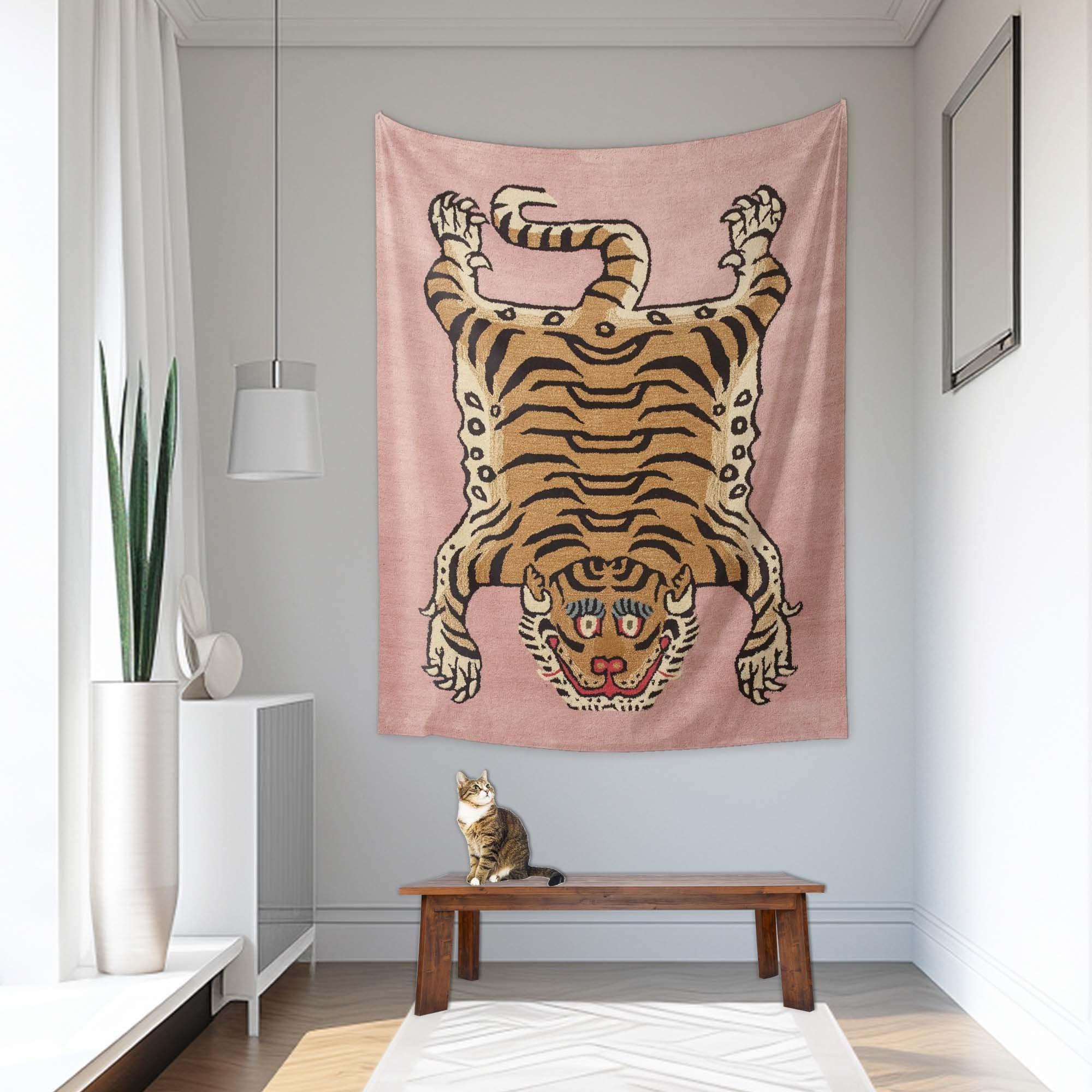 

Trend Tiger Tapestry Wall Hangings Wall Decor Art Bedroom Wall Decor Wall Tapestry Wall Art Decor Mural for Bedroom Gift 74x94cm(29x37in)