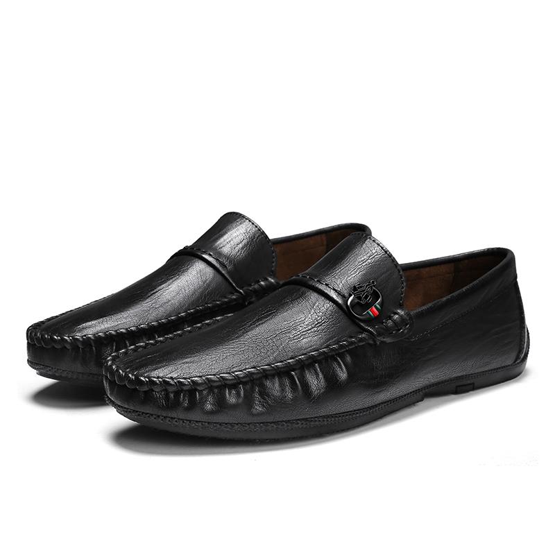 New Low Cut Men s Bean Shoes 2026 Spring and Autumn Retro Set Legged Loafers Casual Fashion Driving Shoes for Men 39