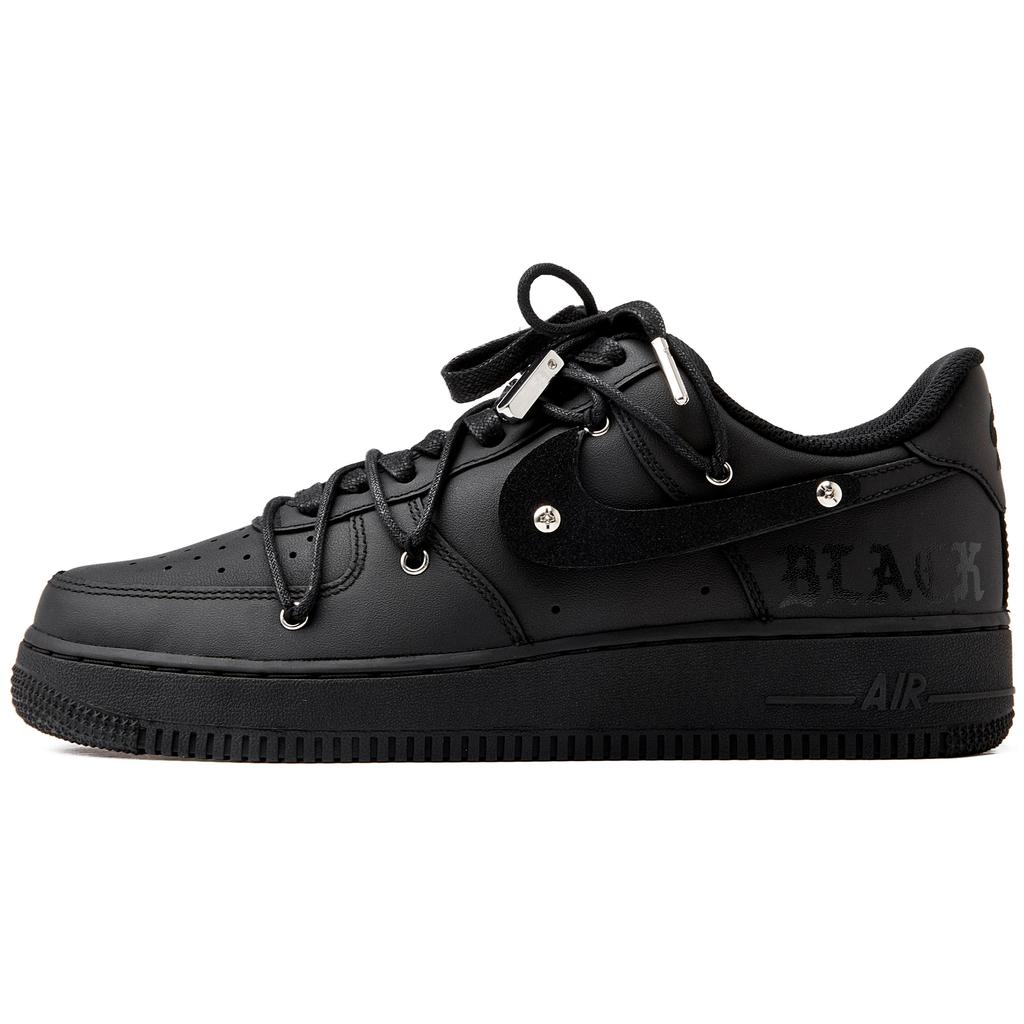 Nike Air Force 1 07 Low Top Skateboard Shoes Women's Pure Black DD8959-001(Team55-3DS-BOX)