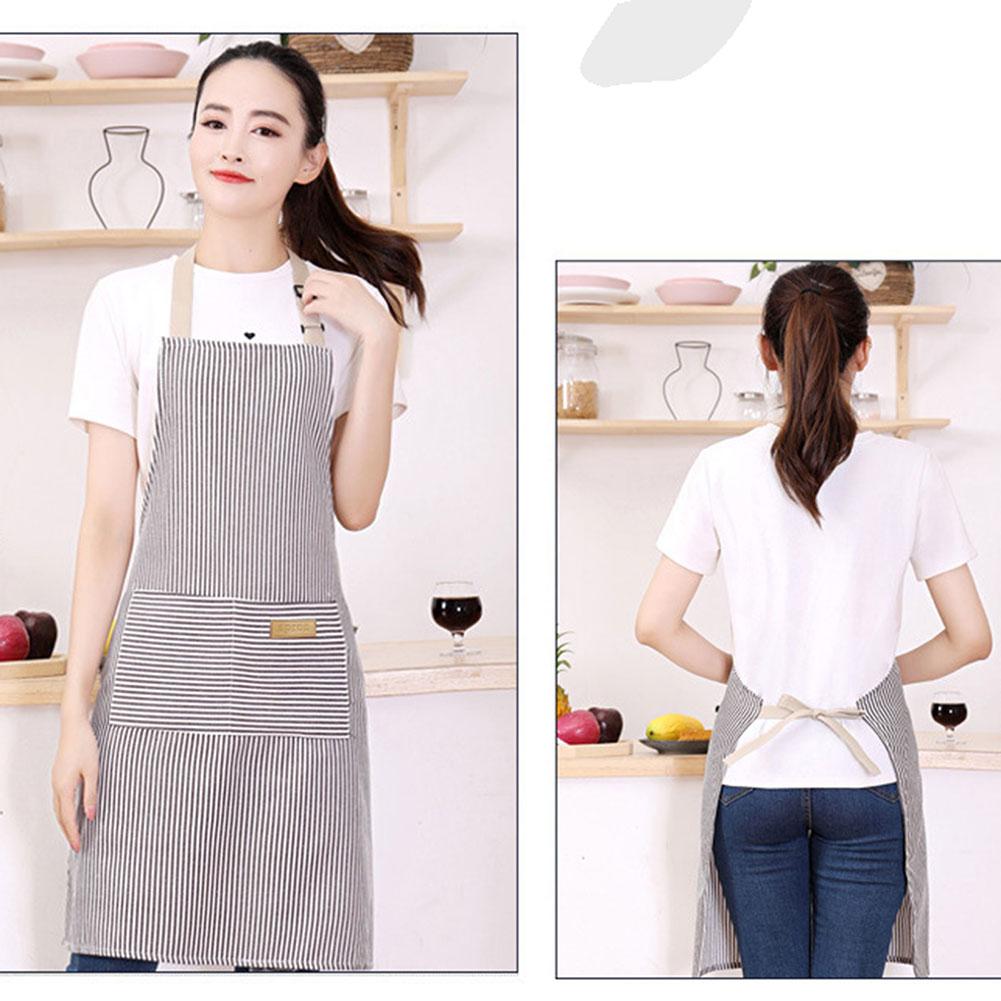 Stylish Men Women Apron With Pocket Oil-Proof Anti-Foulings Reusable Washable Apron For Home Kitchen Restaurant Bbq Baking